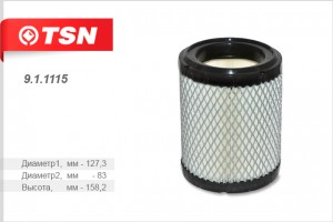 Фильтр воздушный для а/м ГАЗ "SAIBER" "TSN" 9.1.1115 TSN