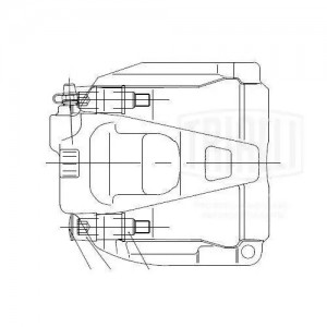 Суппорт торм. Audi A4 (07-) перед. прав. d=57мм (CF 182562) CF 182562 TRIALLI