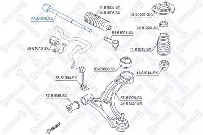 тяга рулевая!\ Suzuki Liana 01> 55-61005-SX STELLOX