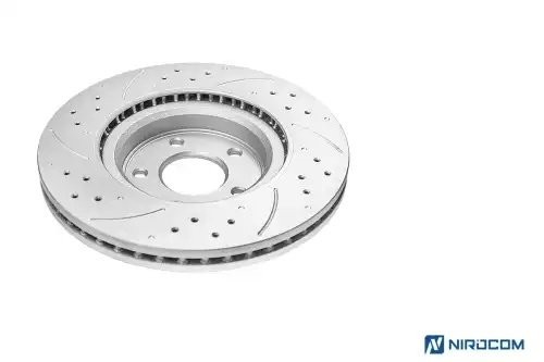 Передний тормозной диск Evolution с перфорацией и насечками, в покрытии GEOMET JBR1559 POWERSTOP