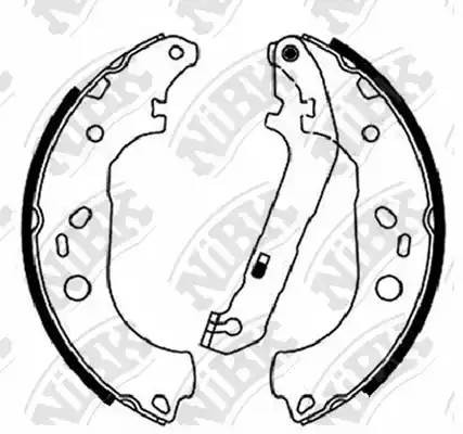 Колодки тормозные FORD Focus 2 (DA, DAW) (11.04-) барабанные (4шт.) NiBK FN51001 NIBK