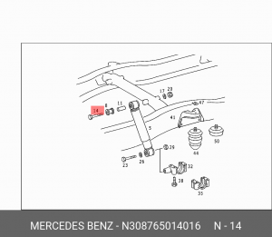болт амортизатора! M14x1.5x160-10.9 \MB Vario N 308765 014016 MERCEDES BENZ