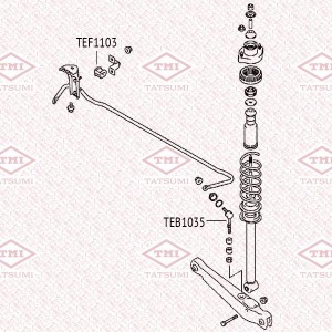 Тяга стабилизатора задняя L/R MITSUBISHI Lancer 03- TEB1035 TEB1035 TATSUMI