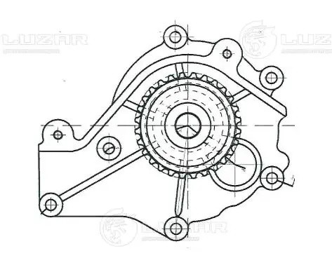 Насос водяной для ам Chery Tiggo (13-),Fora (06-) 1.6i,1.8i (LWP 3001) LWP 3001 LUZAR