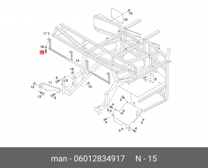 Винт с 6-гранной головкой M6X30-8.8-MAN183-B1 06012834917 MAN