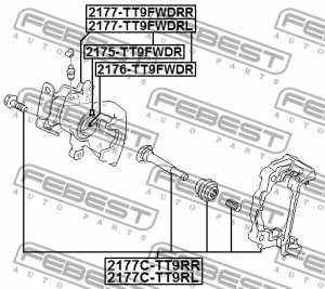 Поршень суппота задний FORD TRANSIT TT9 2006-2013 2176-TT9FWDR 2176-TT9FWDR FEBEST