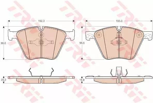 Колодки передние BMW X5 E70, F15, X6 E71-72 M50d, 50i GDB1964 GDB1964 TRW