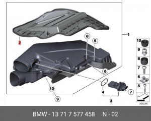 BMW X6 E71 (2008>) левый 13 71 7 577 458 BMW