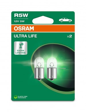 Лампа 12V R5W BA15s блистер (2шт.) Ultra Life OSRAM 5007ULT2BL OSRAM