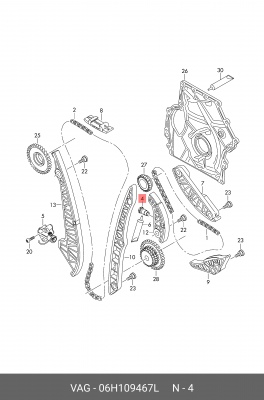 натяжитель цепи ГРМ!\ Audi, VW 06H 109 467 L VAG
