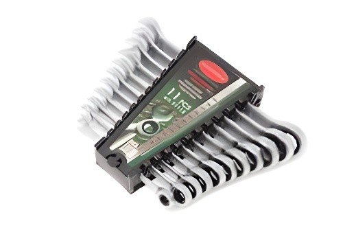 Набор ключей комбинированных 8-19мм трещоточных 11 предметов с держателем ROCKFO RF-51112 ROCK FORCE