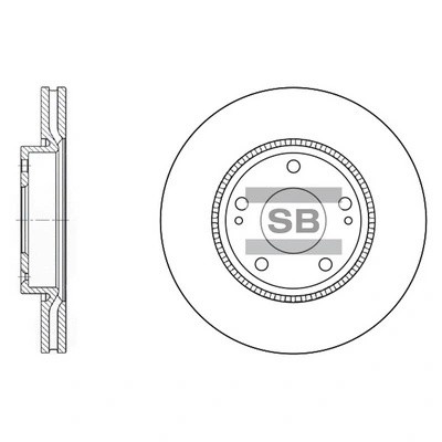 Диск тормозной передний KIA SPORTAGE 06-10, HYUNDAI TUCSON 06-10 SD1048 SD1048 SANGSIN
