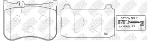 Колодки тормозные MERCEDES S (W222) (13-) передние (4шт.) NIBK PN31013 NIBK