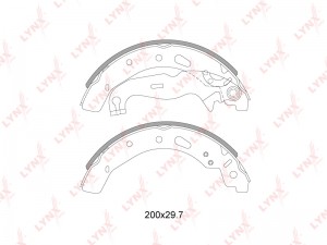 Колодки тормозные барабанные задние BS-3007 LYNXAUTO
