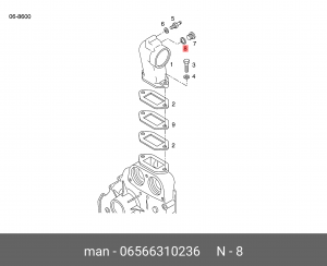 Уплотнительное кольцо 16,3х24х1.5ST/FKM 06566310236 MAN
