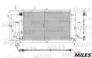Радиатор кондиционера (паяный) NISSAN QASHQAI (07-13) 1.6/2.0 ACCB026 ACCB026 MILES