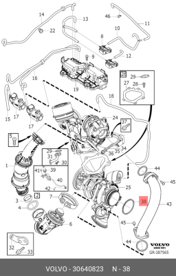 УПЛОТНИТЕЛЬНОЕ КОЛЬЦО VOLVO 30640823 VOLVO