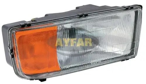 фара !(E4) LH прямоуг. с желтым указателем поворота\MB Actros/Atego 1840/2535-53 505576 AYFAR