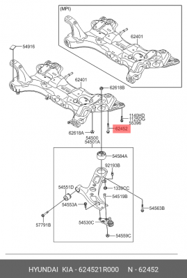 БОЛТ М7 62452-1R000 624521R000 HYUNDAI KIA