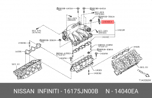 прокладка дроссельной заслонки!\ Nissan 16175-JN00B NISSAN