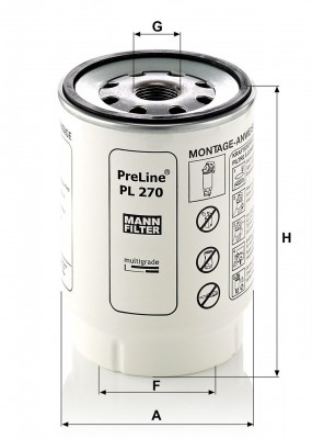 Фильтр топливный к PreLine PL270X PL270X MANN FILTER