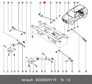 RENAULT DUSTER (2012>) 82 00 839 119 RENAULT