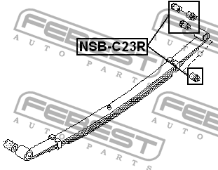 Втулка рессоры NISSAN SERENA C23 199­1.06-1999.06 NSB-C23R NSB-C23R FEBEST