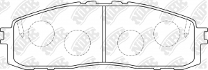 Колодки тормозные TOYOTA Chaser задние (4шт.) NIBK PN1142 NIBK