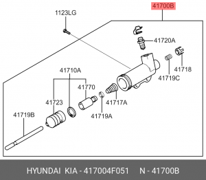 Цилиндр сцепления рабочий HYUNDAI Porter 2 OE 417004F051 HYUNDAI KIA