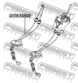 Трос КПП RENAULT KANGOO II 08-18 24106-KANGII 24106-KANGII FEBEST