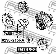 Натяжитель ремня NISSAN ALMERA G15RA 2012- 0290-G15RA 0290-G15RA FEBEST
