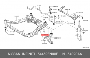 болт рычага!\ Nissan 54459-EN00E NISSAN