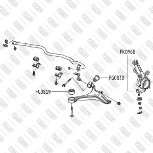 сайлентблок рычага нижнего передний!\ Honda Civic/CR-V 01> FG0819 FIXAR