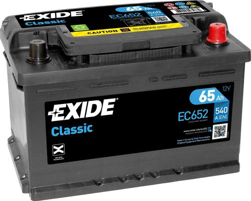 АКБ Classic 65Ah 540A 278x175x175 (-+) EC652 EC652 EXIDE