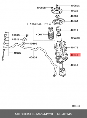 проставка передней пружины нижняя!\ Mitsubishi Colt/Lancer/Mirage/Outlender 91-1 MR244220 MITSUBISHI