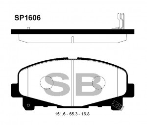 Колодки тормозные дисковые Honda Acord IX 2.0-2.4i 07.08 SP1606 SP1606 SANGSIN