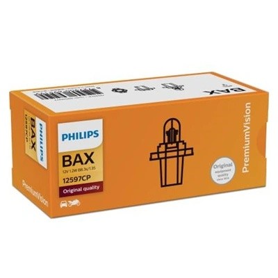 Лампа 12V 1.2W BAX8.3d черный патрон PHILIPS 12597CP PHILIPS