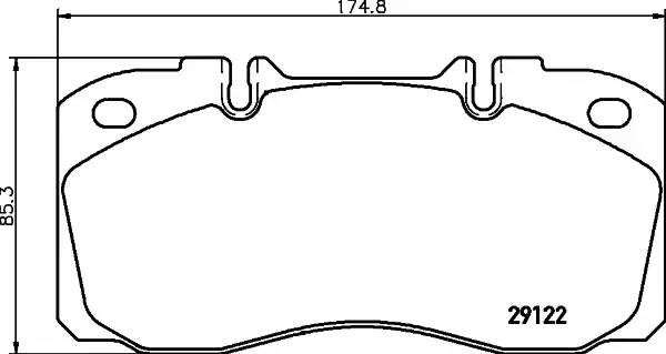 Колодки тормозные IVECO дисковые (175x86x22) (4шт.) TEXTAR 2912204 TEXTAR