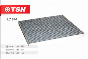 фильтр салона!угольныйNissan Teana 2.5/3.5 14> 9.7.884 TSN