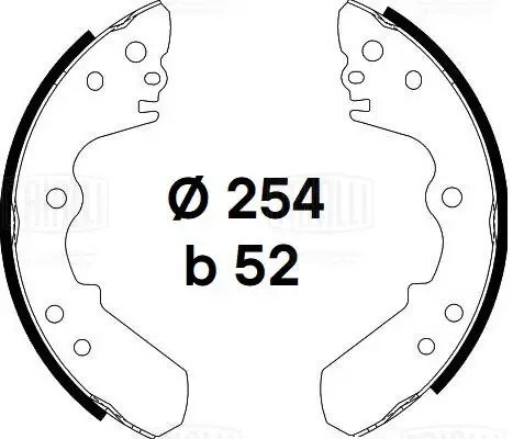 Колодки торм. Opel Frontera A (82-) барабан. 254x52 (GF 4590) GF 4590 TRIALLI