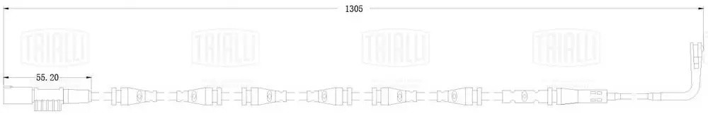 Датчик износа колодок для а/м Land Rover Range Rover IV (12-) перед. L1305 (PFS  PFS 0123 TRIALLI