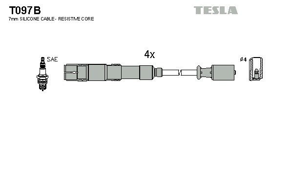к-кт проводов!\ MB W2169/W245 1.5-2.0 04> T097B TESLA