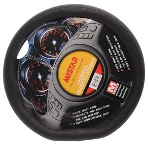 Оплетка руля (M) 37-39см черная со скошенным низом MISTAR MISFLAT2013LT04IBKM MISTAR