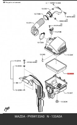 Фильтр воздушный MAZDA PY8W-13-3A0 PY8W133A0 MAZDA