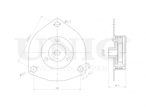 Опора амортизатора задняя RMP-13099 UNIO