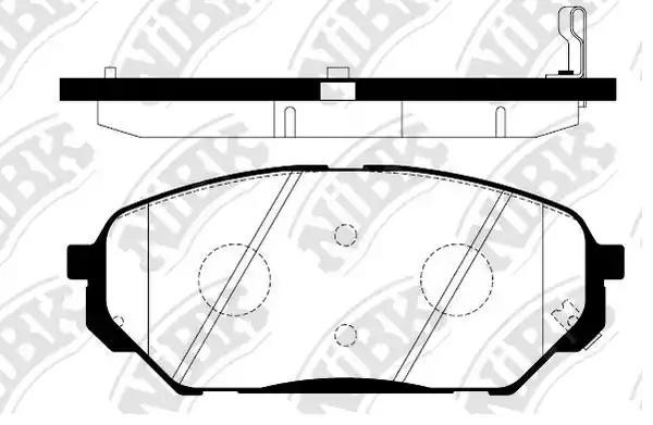 Колодки тормозные HYUNDAI ix55 (08-) передние (4шт.) NIBK PN0456 NIBK