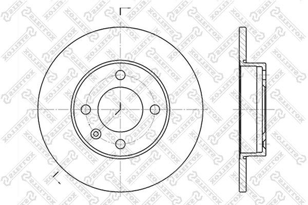 диск тормозной передний!\ VW Golf/Jetta/Polo 1.1-1.4 81-97 6020-4704-SX STELLOX