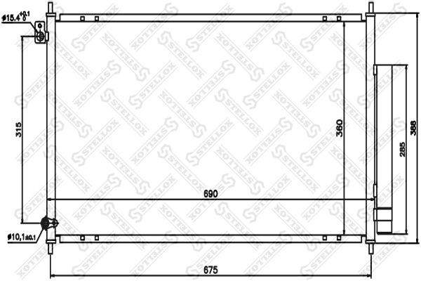 радиатор кондиционера\ Honda Accord VIII 2.0/2.4 03 1045061SX 10-45061-SX STELLOX