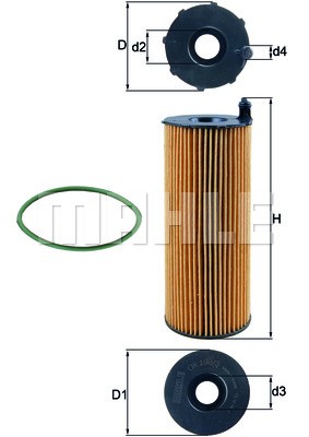 AUDI A4/ A6/ A8/ Q5/ Q7/ VW TOUAREG (2002>) OX196/3D MAHLE KNECHT