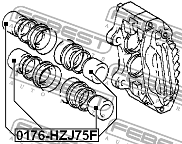 Поршень суппорта 0176-HZJ75F 0176-HZJ75F FEBEST